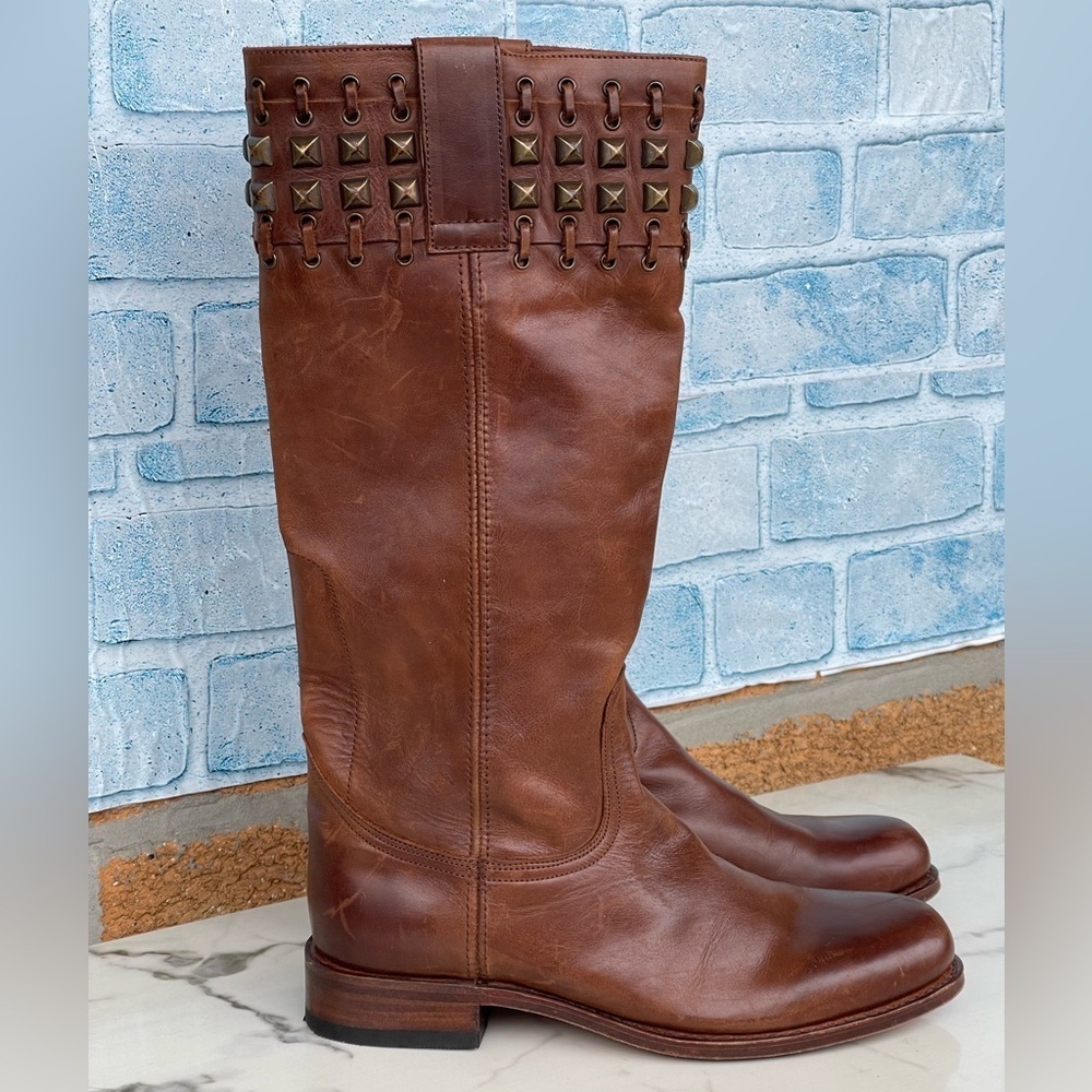 Sendra 9177 Goodyear Welt Studded Boots Pull On Style Size 8